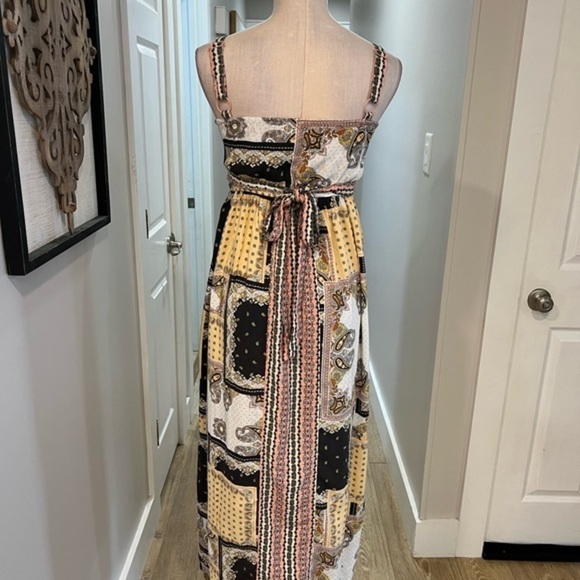 Matilda Jane Multi Pattern Patchwork Summer Empire Waist Maxi Dress with Pockets - Picture 8 of 15